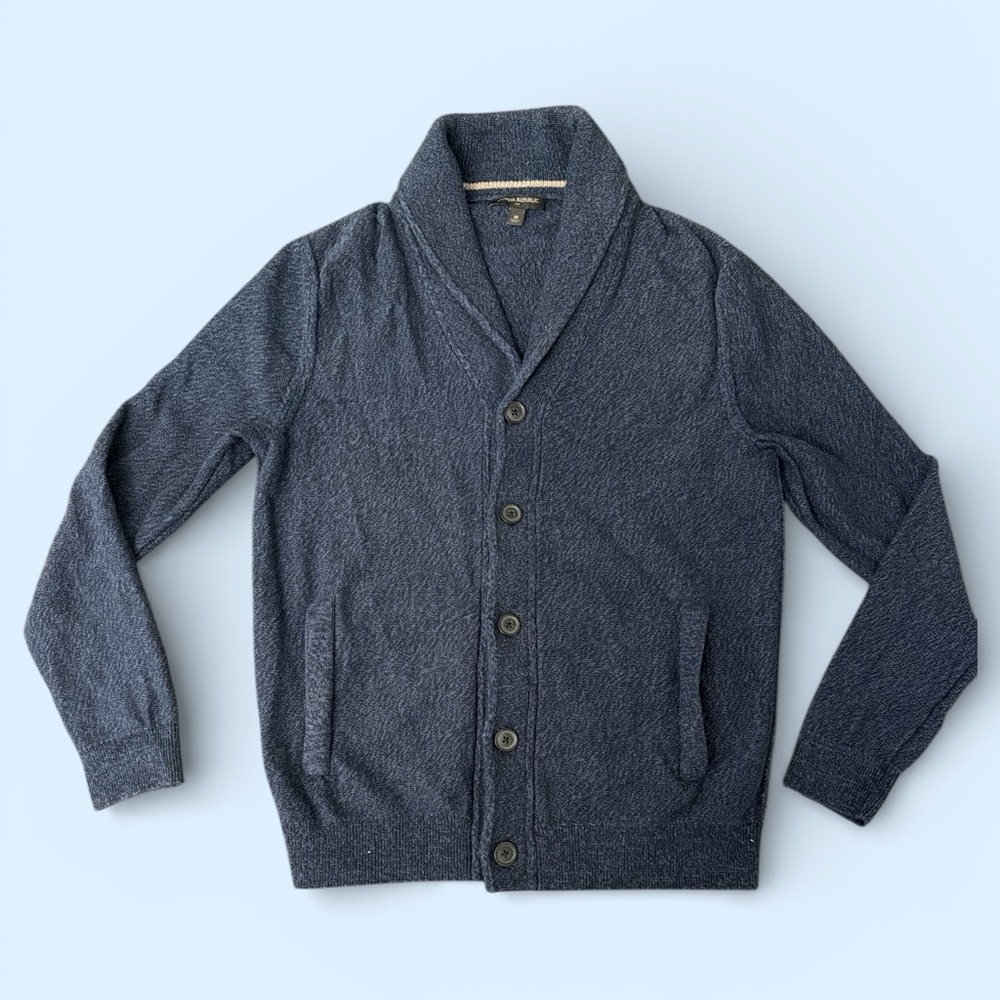 Banana Republic Dark Blue Men's Cardigan Sweater